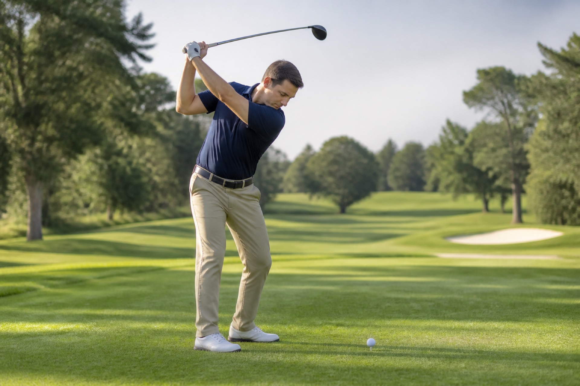 Illustrative golf swing at Top